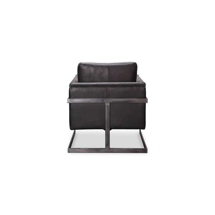 Moe's Home Collection Luxley Black Leather Club Chair