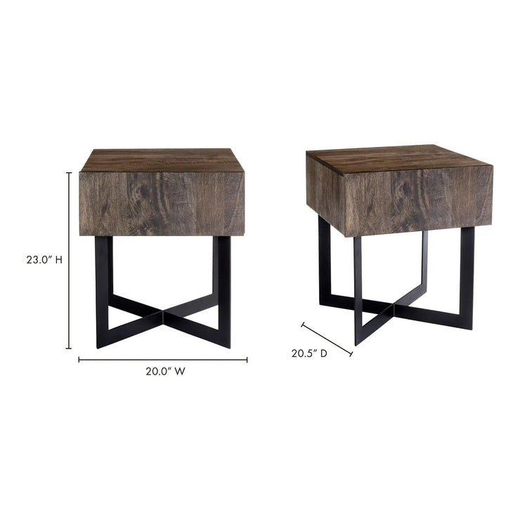 Moe's Home Collection Tiburon Natural Side Table