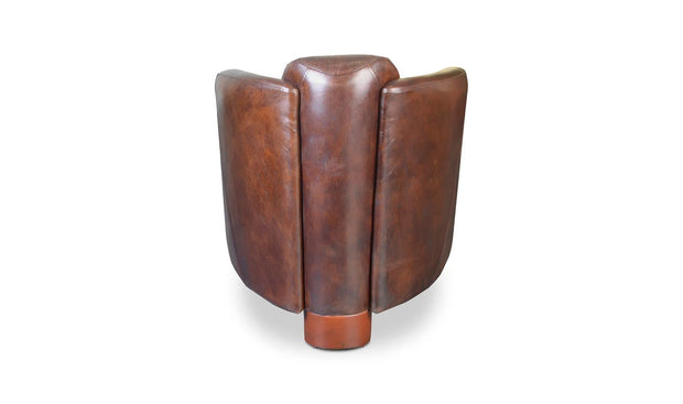 Moe's Home Collection Salzburg Dark Brown Leather Club Chair