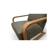 Moe's Home Collection Eckersley Olive Leather Lounge Chair