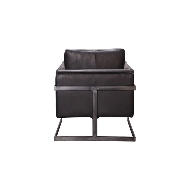 Moe's Home Collection Luxley Black Leather Club Chair