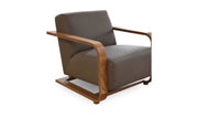 Moe's Home Collection Eckersley Brown Leather Lounge Chair