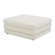 Moe’s Home Collection Lowtide Warm White Ottoman