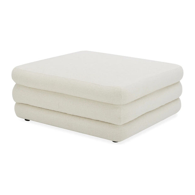 Moe’s Home Collection Lowtide Warm White Ottoman