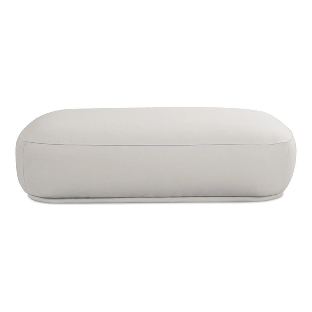 Moe’s Home Collection Marion Rectangular White Ottoman