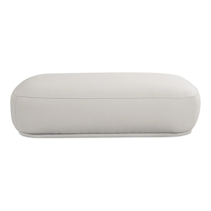 Moe’s Home Collection Marion Rectangular White Ottoman