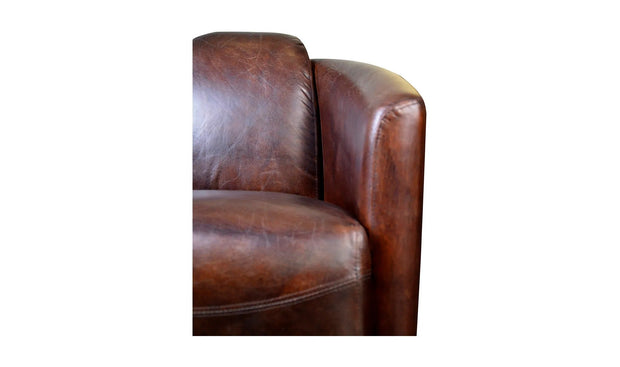 Moe's Home Collection Salzburg Dark Brown Leather Club Chair