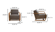 Moe's Home Collection Eckersley Brown Leather Lounge Chair