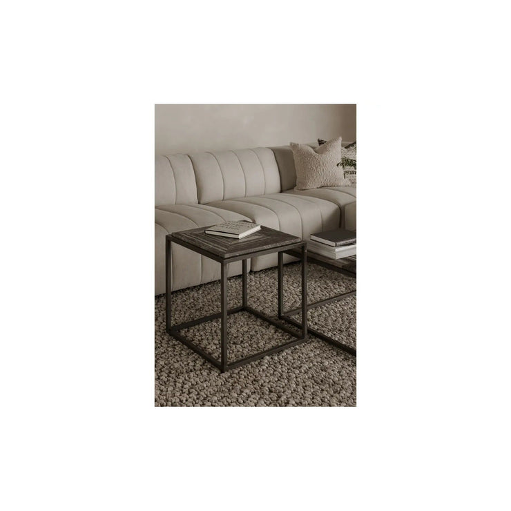 Moe's Home Collection Winslow Grey Marble Side Table