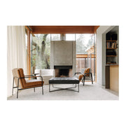 Moe’s Home Collection Thad Black Leather Ottoman