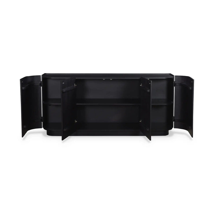 Moe's Home Collection Povera 4 Door Black Sideboard
