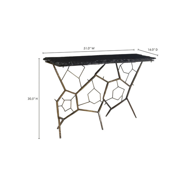 Moe’s Home Collection Nate Dark Grey Slate Console Table