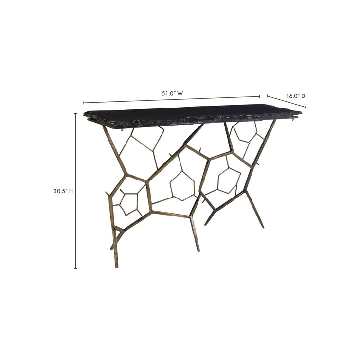 Moe’s Home Collection Nate Dark Grey Slate Console Table