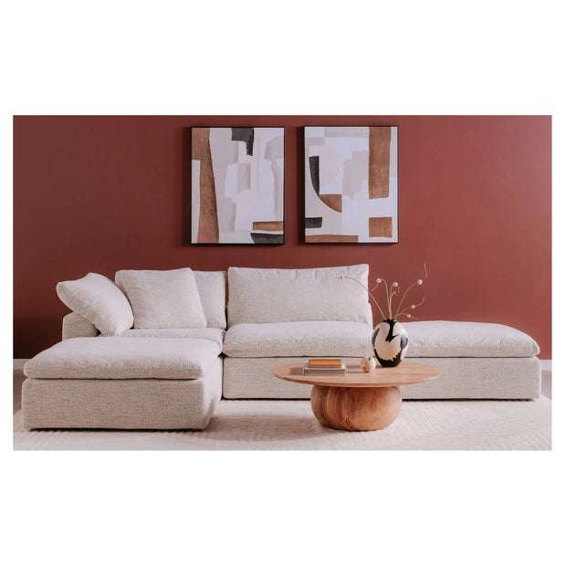 Moe’s Home Collection Clay Coastside Sand Ottoman