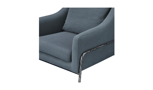 Moe's Home Collection Archer Slate Blue Accent Chair
