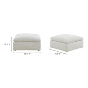 Moe’s Home Terra Condo Ottoman ~ Coastside Sand