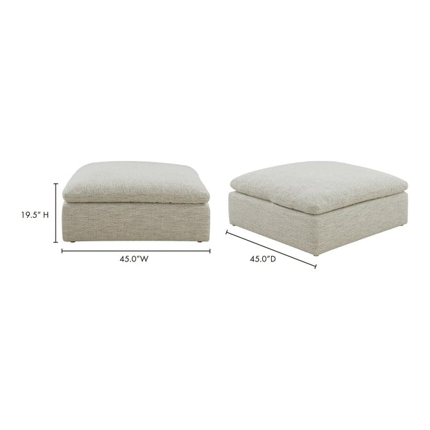 Moe’s Home Collection Clay Coastside Sand Ottoman