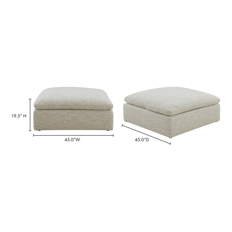 Moe’s Home Collection Clay Coastside Sand Ottoman