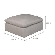 Moe’s Home Collection Terra Condo Light Grey Ottoman