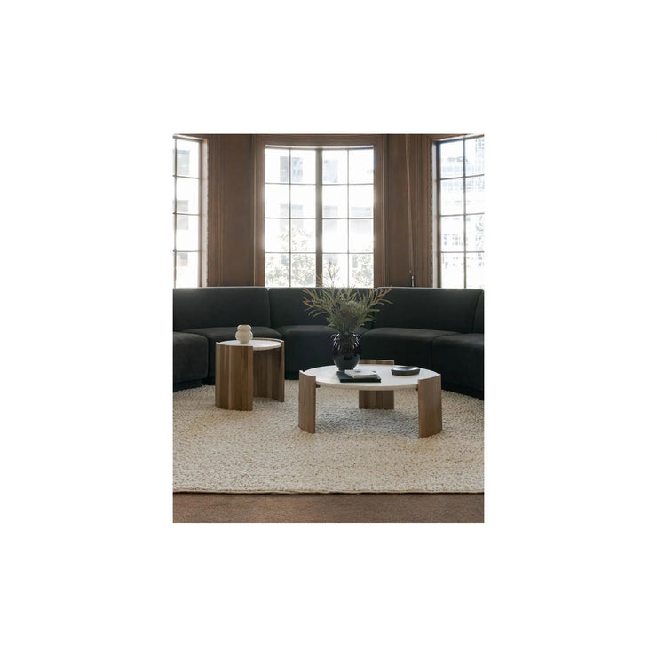 Moe's Home Collection Dala White Solid Oak Side Table