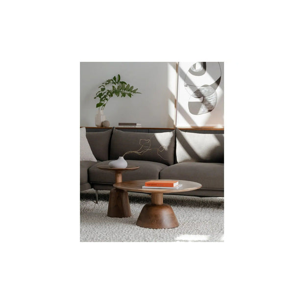 Moe's Home Nels Dark Brown Solid Acacia Wood End Table