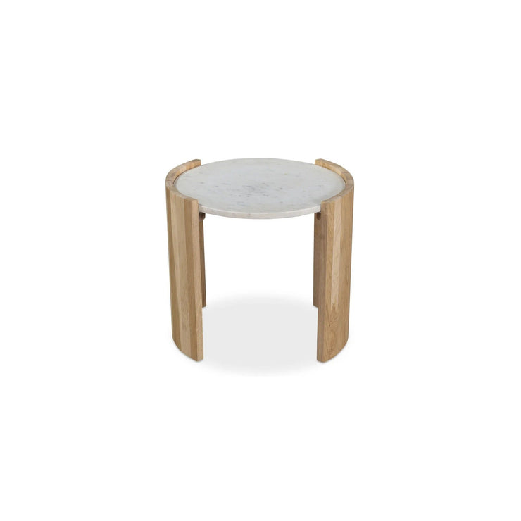 Moe's Home Collection Dala White Solid Oak Side Table