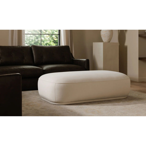 Moe’s Home Collection Marion Rectangular White Ottoman