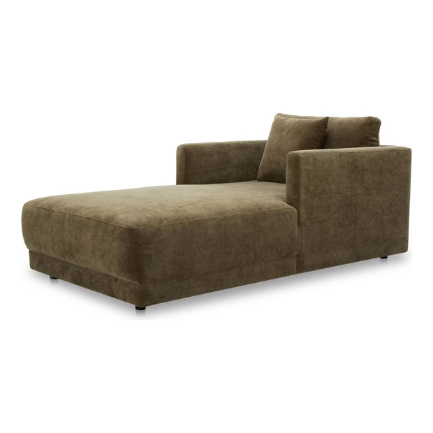Moe’s Home Collection Bryn Cedar Green Boucle Velvet Chaisr