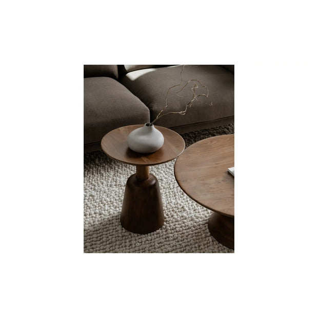 Moe's Home Nels Dark Brown Solid Acacia Wood End Table