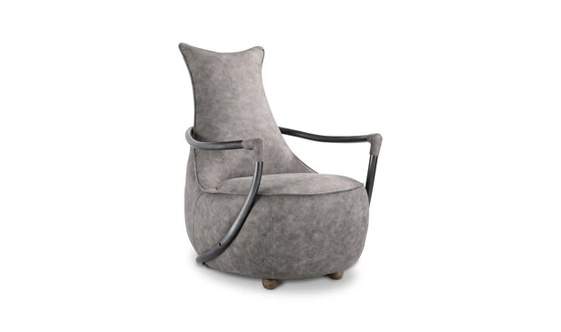 Moe's Home Collection Carlisle Grey Velvet Club Chair