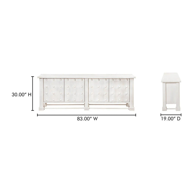 Moe's Home Collection Clement Whitewashed Sideboard