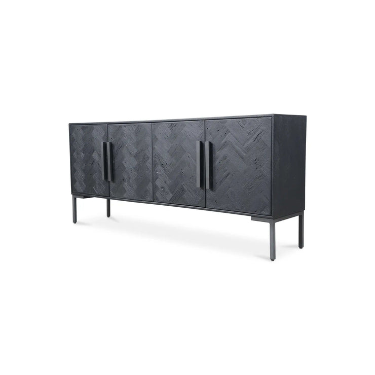 Moe's Home Collection Fishbone Black Sideboard