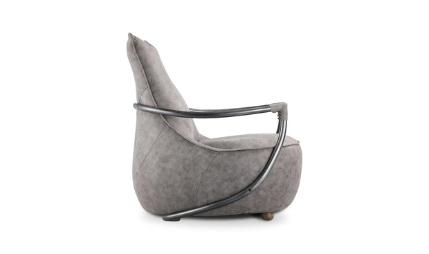 Moe's Home Collection Carlisle Grey Velvet Club Chair