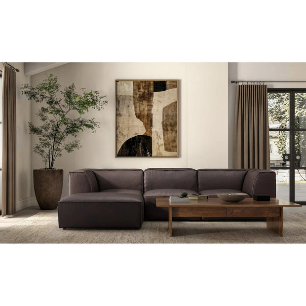 Moe’s Home Collection Form Espresso Brown Ottoman