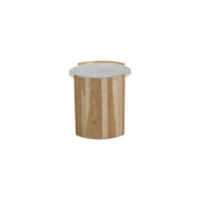 Moe's Home Collection Dala White Solid Oak Side Table