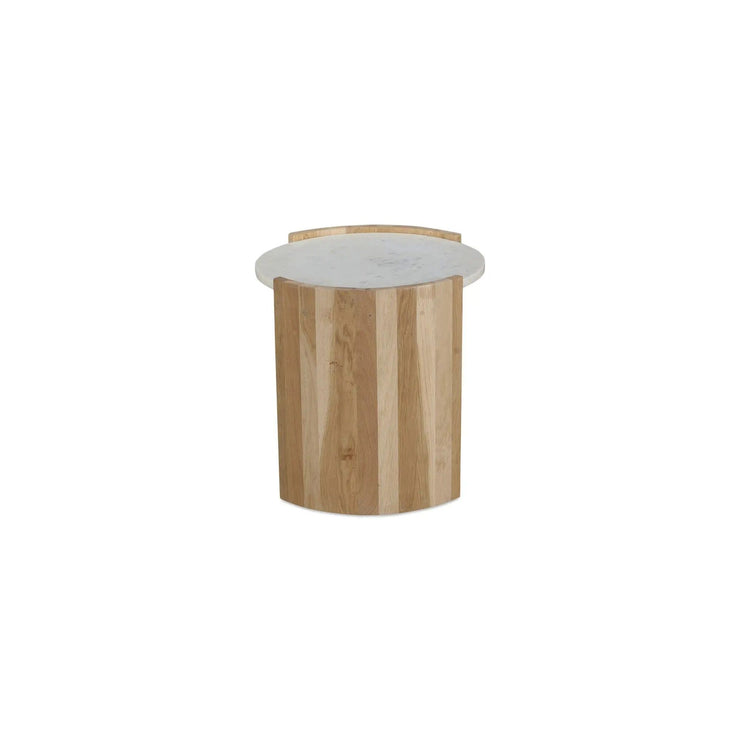 Moe's Home Collection Dala White Solid Oak Side Table