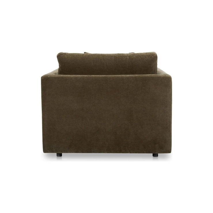 Moe’s Home Collection Bryn Cedar Green Boucle Velvet Chaisr