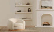 Moe's Home Collection Marlowe Cream Lounge Chair
