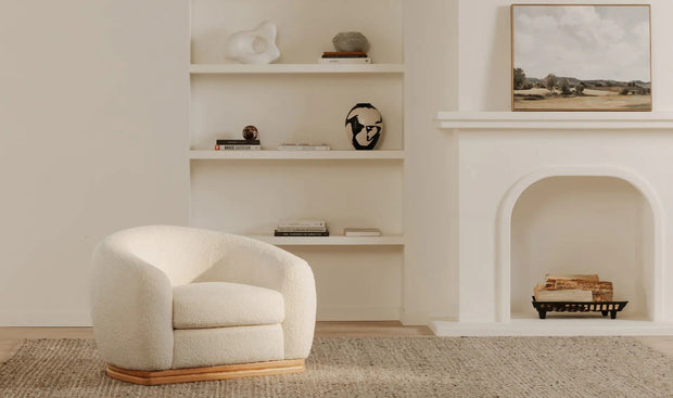 Moe's Home Collection Marlowe Cream Lounge Chair