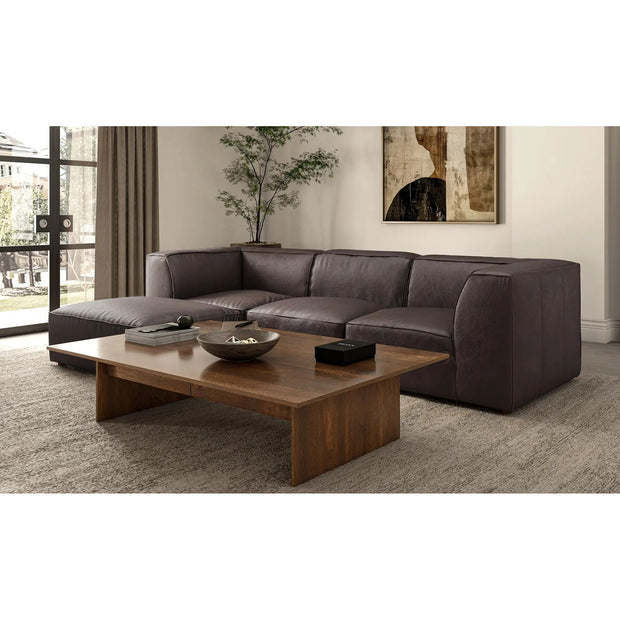 Moe’s Home Collection Form Espresso Brown Ottoman