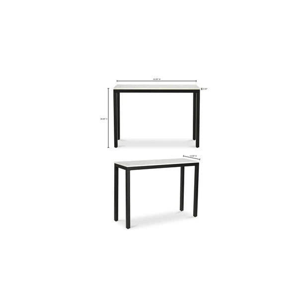 Moe’s Home Collection White Marble Parson Console Table