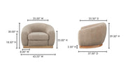 Moe's Home Collection Marlowe Taupe Lounge Chair