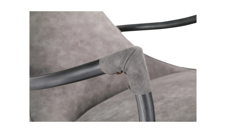 Moe's Home Collection Carlisle Grey Velvet Club Chair