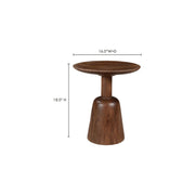 Moe's Home Nels Dark Brown Solid Acacia Wood End Table