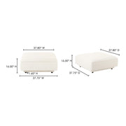 Moe’s Home Collection Rosello White Ottoman