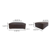 Moe’s Home Collection Form Espresso Brown Ottoman