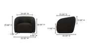 Moe's Home Collection Faye Black Boucle Accent Chair