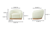 Moe's Home Collection Marlowe Cream Lounge Chair