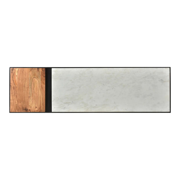 Moe’s Home Collection Blox White Marble Console Table