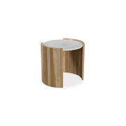 Moe's Home Collection Dala White Solid Oak Side Table